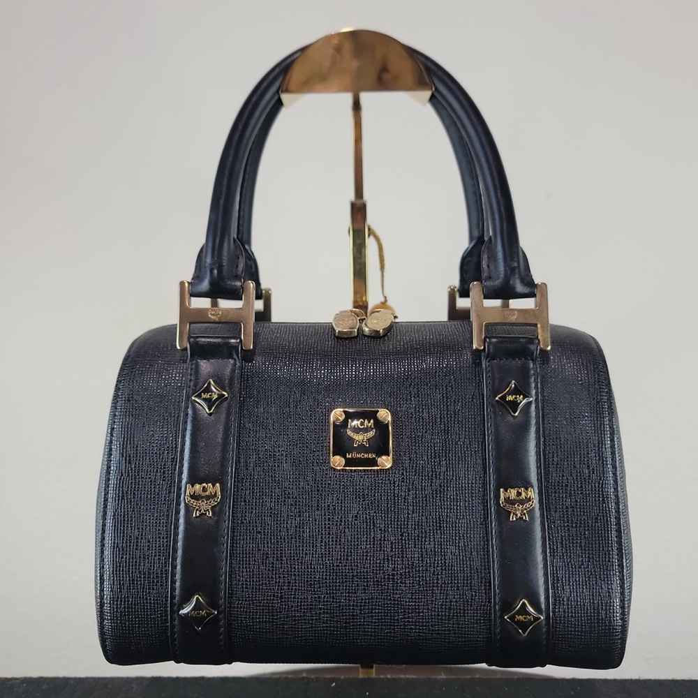 •MCM• Studded Boston Small
